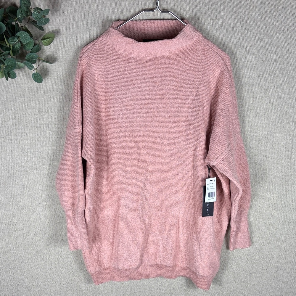 Black Tape Pink Mock Neck Sweater New with tags Large